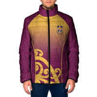 Custom Waiuku College Padded Jacket Maori Koru Pattern