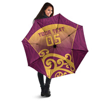 Custom Waiuku College Umbrella Maori Koru Pattern