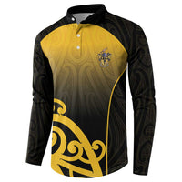 Custom Motueka High School Button Sweatshirt Maori Koru Pattern
