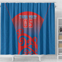 Custom St Joseph's Maori Girls' College Shower Curtain Maori Koru Pattern