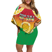 Personalised Vanuatu Family Matching Off Shoulder Short Dress and Hawaiian Shirt Proud To Be A Ni-Van With Tribal Pattern