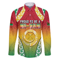 Personalised Vanuatu Family Matching Short Sleeve Bodycon Dress and Hawaiian Shirt Proud To Be A Ni-Van With Tribal Pattern LT05 Dad's Shirt - Long Sleeve Reggae - Polynesian Pride