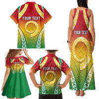 Personalised Vanuatu Family Matching Tank Maxi Dress and Hawaiian Shirt Proud To Be A Ni-Van With Tribal Pattern
