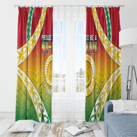 Vanuatu Window Curtain Proud To Be A Ni-Van With Tribal Pattern