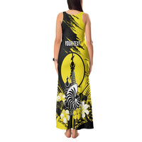 Personalised New Caledonia Day Tank Maxi Dress Kanaky Flag Coat Of Arms Polynesian Pattern