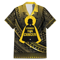 Personalised Polynesia Childhood Cancer Awareness Family Matching Mermaid Dress and Hawaiian Shirt You Are Stronger Than Cancer