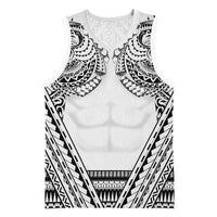 Polynesian Tattoo Inspired Cosplay Costume Basketball Jersey Tribal Warrior White - Polynesian Pride