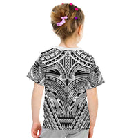 Polynesian Tattoo Inspired Cosplay Costume Kid T Shirt Tribal Warrior White - Polynesian Pride
