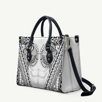 Polynesian Tattoo Inspired Cosplay Costume Leather Bag Tribal Warrior White - Polynesian Pride
