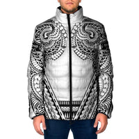 Polynesian Tattoo Inspired Cosplay Costume Padded Jacket Tribal Warrior White - Polynesian Pride