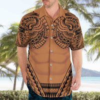 Polynesian Tattoo Inspired Cosplay Costume Hawaiian Shirt Tribal Warrior - Polynesian Pride