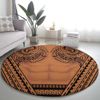 Polynesian Tattoo Inspired Cosplay Costume Round Carpet Tribal Warrior - Polynesian Pride