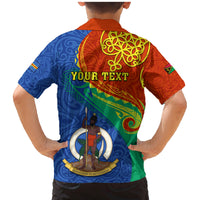 Personalized Tafea Day Family Matching Mermaid Dress and Hawaiian Shirt Sand Drawing Vanuatuan Pattern LT05 - Polynesian Pride