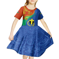 personalized-tafea-day-kid-short-sleeve-dress-sand-drawing-vanuatuan-pattern