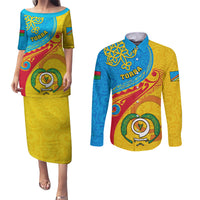personalized-torba-day-couples-matching-puletasi-dress-and-long-sleeve-button-shirts-sand-drawing-vanuatuan-pattern