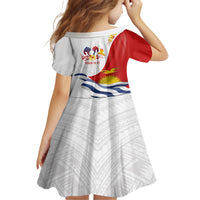 Personalised Kiribati Human Rights Day Family Matching Off Shoulder Short Dress and Hawaiian Shirt Polynesian Style LT05 - Polynesian Pride