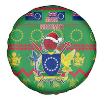 Cook Islands Christmas Spare Tire Cover Santa Coat Of Arms Meri Kiritimiti LT05 - Polynesian Pride