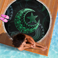 Polynesia Beach Blanket With Islam Crescent And Star LT05 - Wonder Print Shop