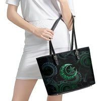 Polynesia Leather Tote Bag With Islam Crescent And Star LT05 - Polynesian Pride