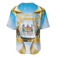 Fiji Christmas Baseball Jersey Snow Globe With Fijian Santa LT05