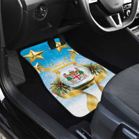 Fiji Christmas Car Mats Snow Globe With Fijian Santa LT05
