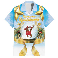 Fiji Christmas Hawaiian Shirt Snow Globe With Fijian Santa - Polynesian Pride