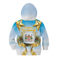 Fiji Christmas Kid Hoodie Snow Globe With Fijian Santa LT05