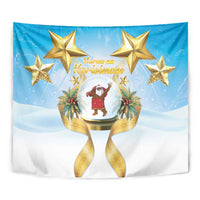 Fiji Christmas Tapestry Snow Globe With Fijian Santa LT05