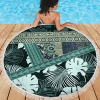 Hawaii Plant Kalo Beach Blanket Hawaiian Tapa Pattern LT05 - Polynesian Pride