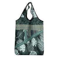 Hawaii Plant Kalo Grocery Bag Hawaiian Tapa Pattern
