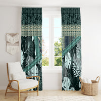 Hawaii Plant Kalo Window Curtain Hawaiian Tapa Pattern LT05 - Polynesian Pride