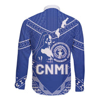 Northern Mariana Islands Long Sleeve Button Shirt Chamorro Warrior Tribal Pattern