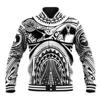 Polynesia Maui Tattoo Inspired Baseball Jacket White Version