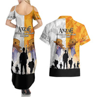 Australia And New Zealand ANZAC Day Couples Matching Summer Maxi Dress and Hawaiian Shirt Lest We Forget LT05 - Polynesian Pride