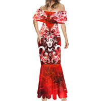Hawaii Goddess Of Fire Madame Pele Mermaid Dress Polynesian Style LT05 - Polynesian Pride