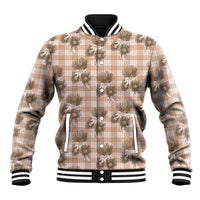 Brown Palaka Hawaii Baseball Jacket Hawaiian Lehua Blossoms