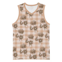 Brown Palaka Hawaii Basketball Jersey Hawaiian Lehua Blossoms