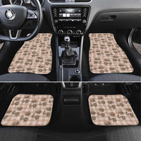 Brown Palaka Hawaii Car Mats Hawaiian Lehua Blossoms