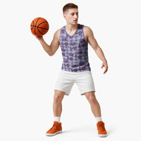 Purple Palaka Hawaii Basketball Jersey Hawaiian Lehua Blossoms