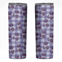 Purple Palaka Hawaii Skinny Tumbler Hawaiian Lehua Blossoms