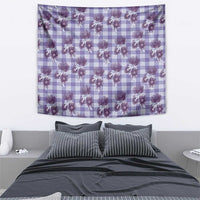 Purple Palaka Hawaii Tapestry Hawaiian Lehua Blossoms