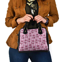Pink Palaka Hawaii Shoulder Handbag Hawaiian Lehua Blossoms