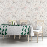 Custom Hawaii Football Tablecloth Rainbow Warriors Kakau Pattern LT05 - Polynesian Pride