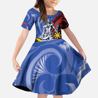Philippines Lapu-Lapu Kid Short Sleeve Dress Proud Of My King