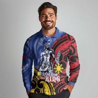 Philippines Lapu-Lapu Long Sleeve Polo Shirt Proud Of My King