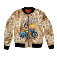 Aloha Hawaii Biker Bomber Jacket Ride To Paradise