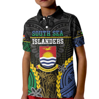 Personalised South Sea Islanders And Gilbert Islands Kid Polo Shirt Kanakas Polynesian Pattern