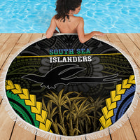 South Sea Islanders And New Ireland Beach Blanket Kanakas Polynesian Pattern