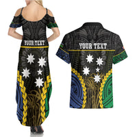 Personalised South Sea Islanders And New Ireland Couples Matching Summer Maxi Dress and Hawaiian Shirt Kanakas Polynesian Pattern LT05 - Polynesian Pride
