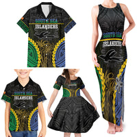 Personalised South Sea Islanders And New Ireland Family Matching Tank Maxi Dress and Hawaiian Shirt Kanakas Polynesian Pattern